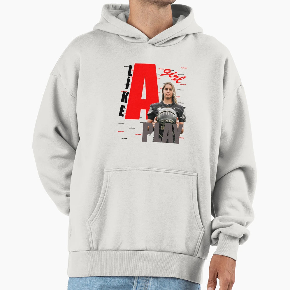 Sarah Fuller Play Like Hoodie - Minimalist Print Men Women - T-Shirt, Sweatshirt, Hoodie