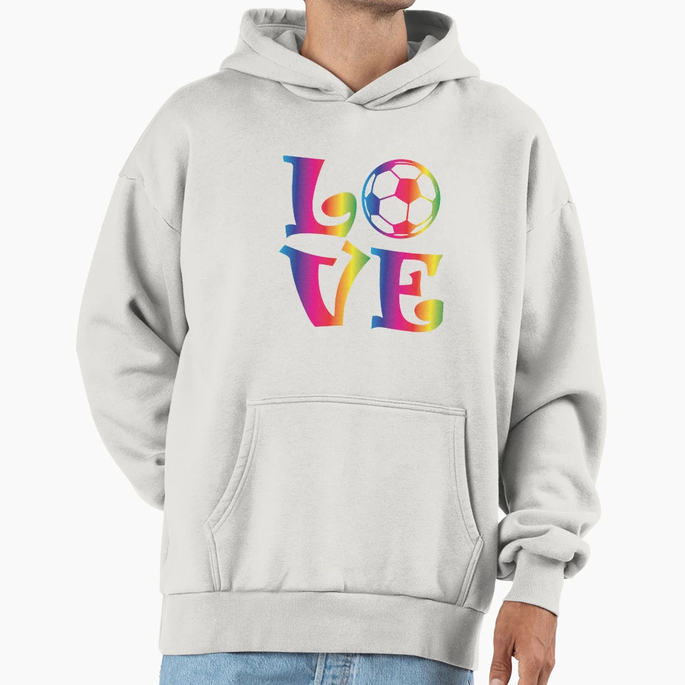 Love Soccer Hoodie - Unique Graphic Men Women - T-Shirt, Sweatshirt, Hoodie