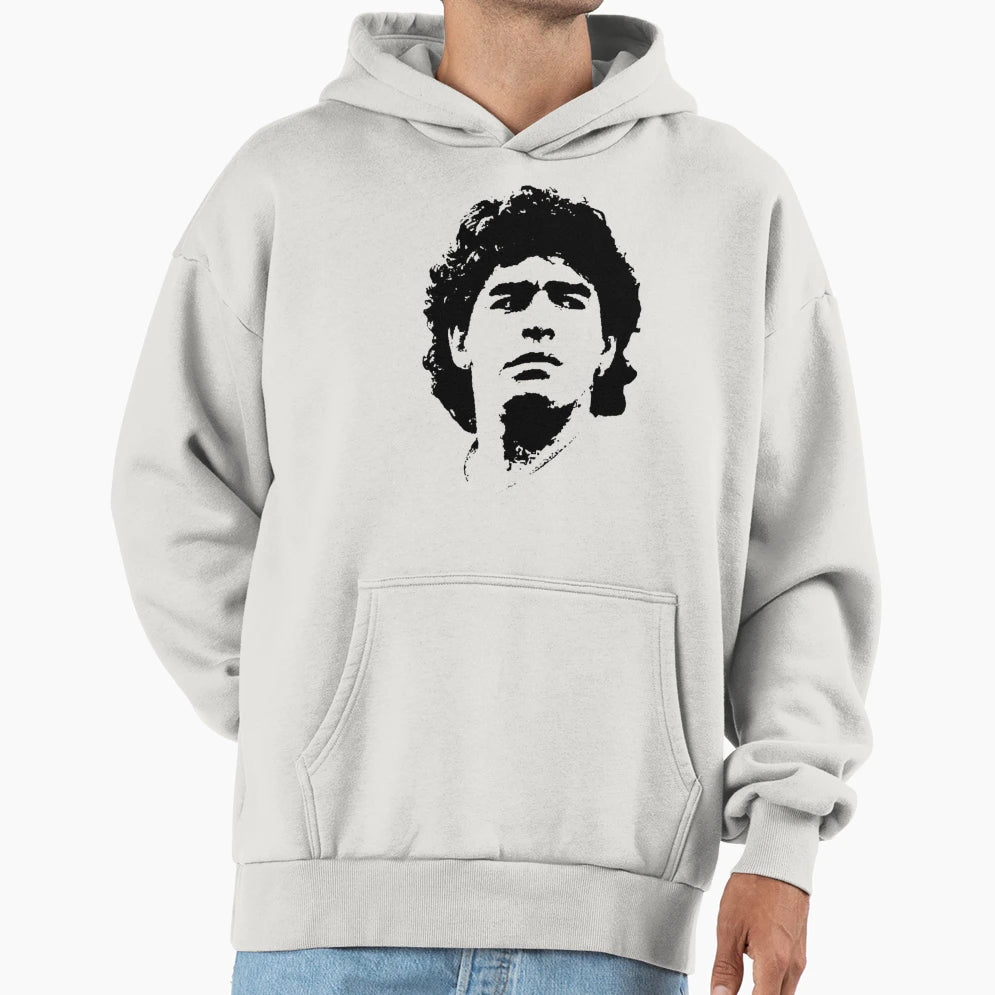 Diego Maradona Pop Art Portrait Hoodie - Minimalist Print Men Women - T-Shirt, Sweatshirt, Hoodie