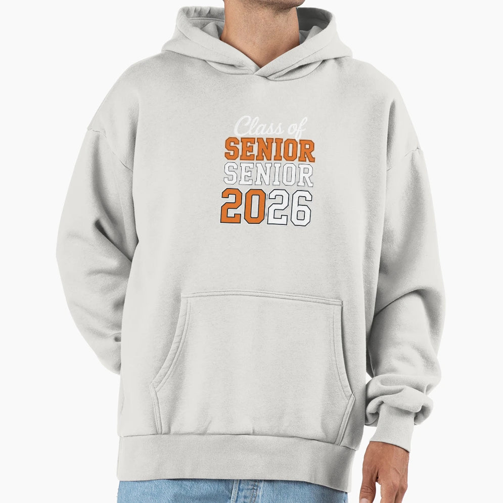 Proud Senior 2026 Graduation High Hoodie - Fun Novelty Design Men Women - T-Shirt, Sweatshirt, Hoodie
