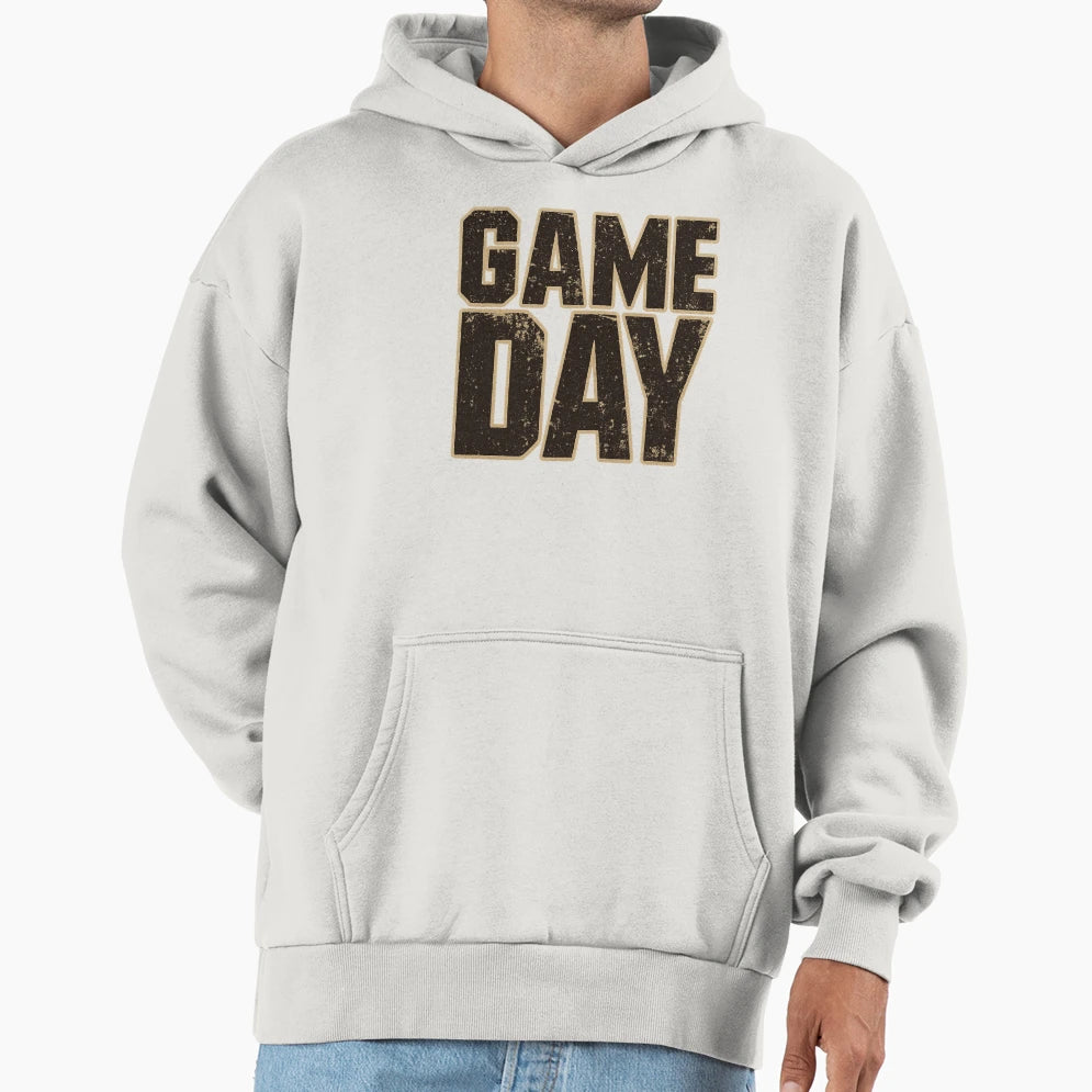 Game Day Bold Lettering Hoodie - Minimalist Print Unisex - T-Shirt, Sweatshirt, Hoodie