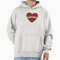Love American Football Heart Sports Hoodie - Custom Art Print Men Women - T-Shirt, Sweatshirt, Hoodie