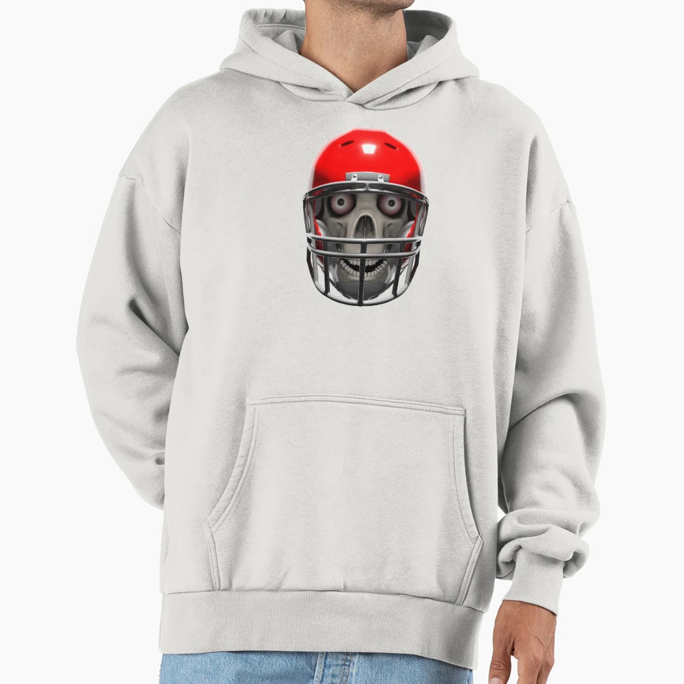 Football Skull Hoodie - Novelty Apparel Men Women - T-Shirt, Sweatshirt, Hoodie