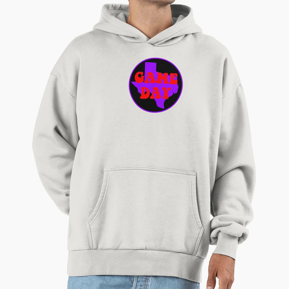 Purple And Red Texas Game Day Hoodie - Streetwear Style Unisex - T-Shirt, Sweatshirt, Hoodie