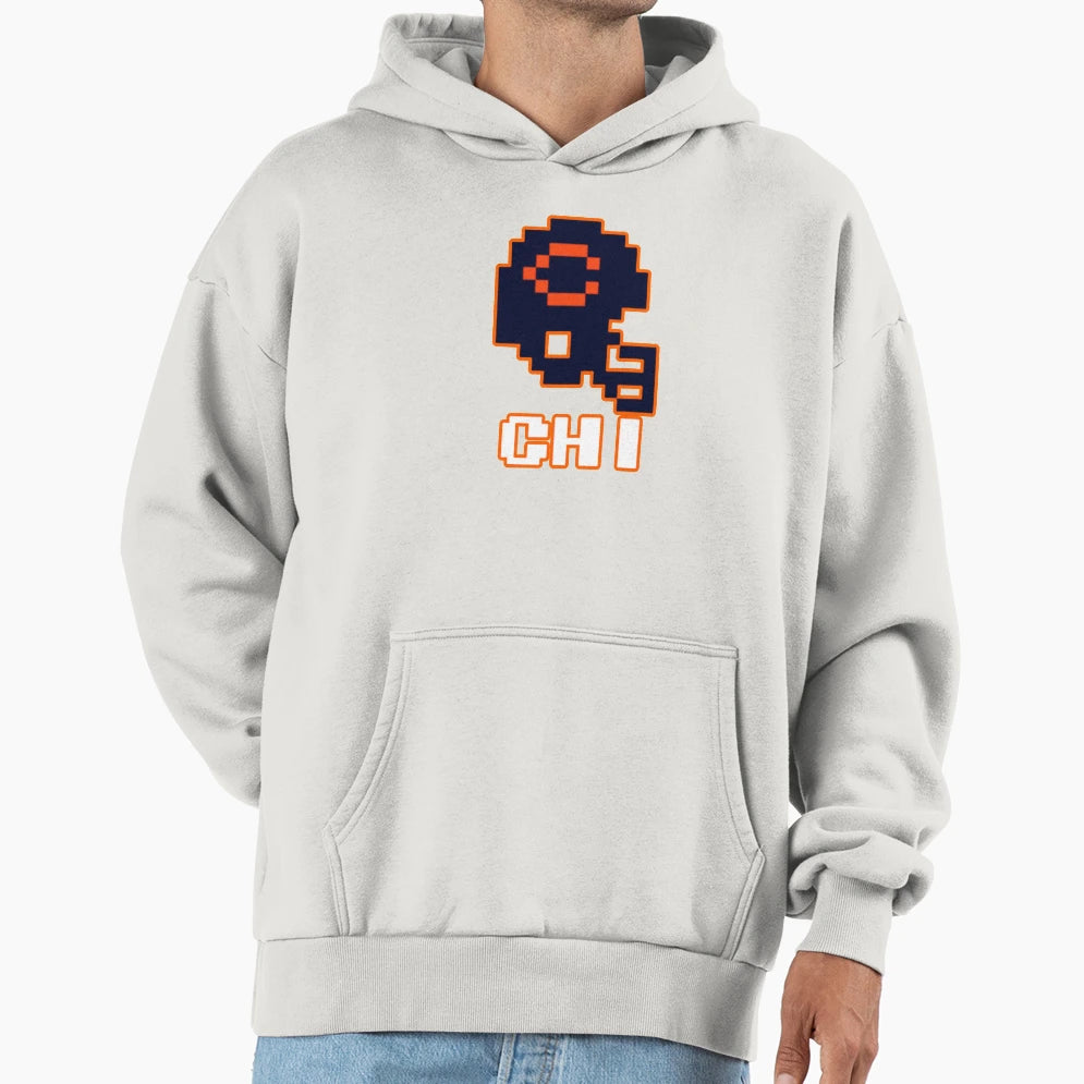Chicago Football Tecmo Bowl Helmet And T-Shirt - Minimalist Print Men Women - T-Shirt, Sweatshirt, Hoodie