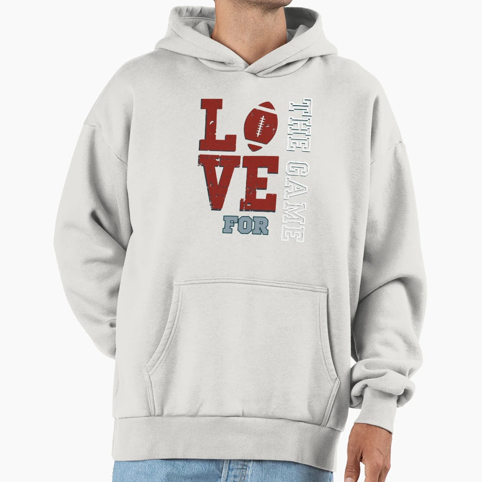 Love Game American Football Hoodie - Aesthetic Graphic Men Women - T-Shirt, Sweatshirt, Hoodie