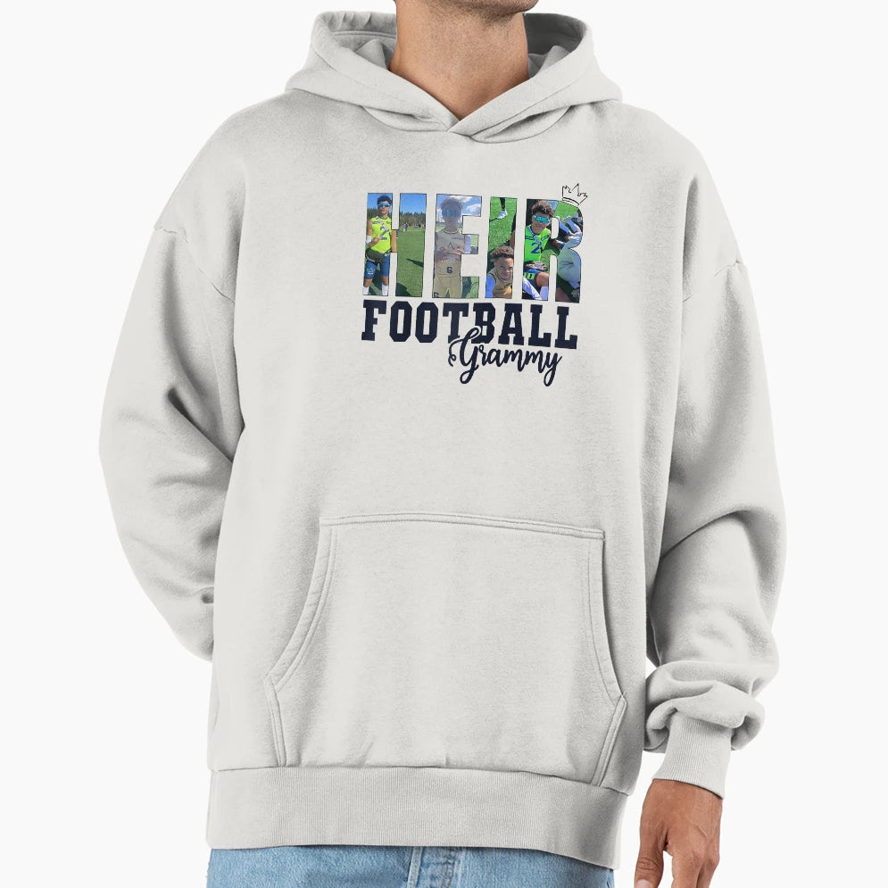 Tristan Football Grammy Raglan Baseball Hoodie - Novelty Apparel for Adults - T-Shirt, Sweatshirt, Hoodie