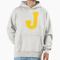 Alphabet Yellow J Sports Letter J Hoodie - Fun Novelty Design for Adults - T-Shirt, Sweatshirt, Hoodie
