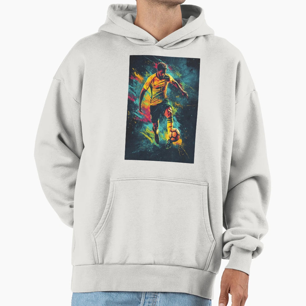 Abstract Depiction Football Player Hoodie - Trendy Graphic Men Women - T-Shirt, Sweatshirt, Hoodie