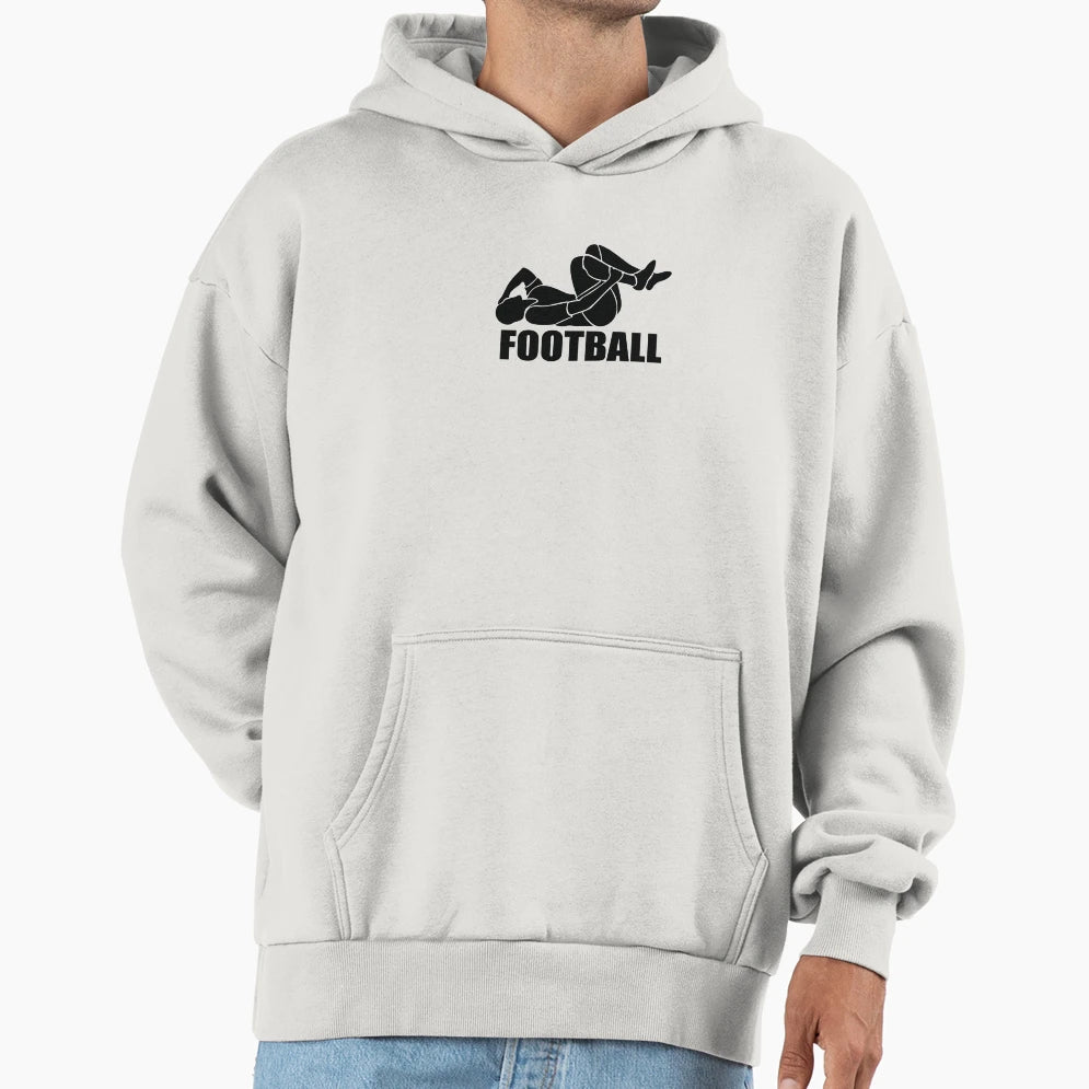 Football Black Hoodie - Novelty Apparel Men Women - T-Shirt, Sweatshirt, Hoodie