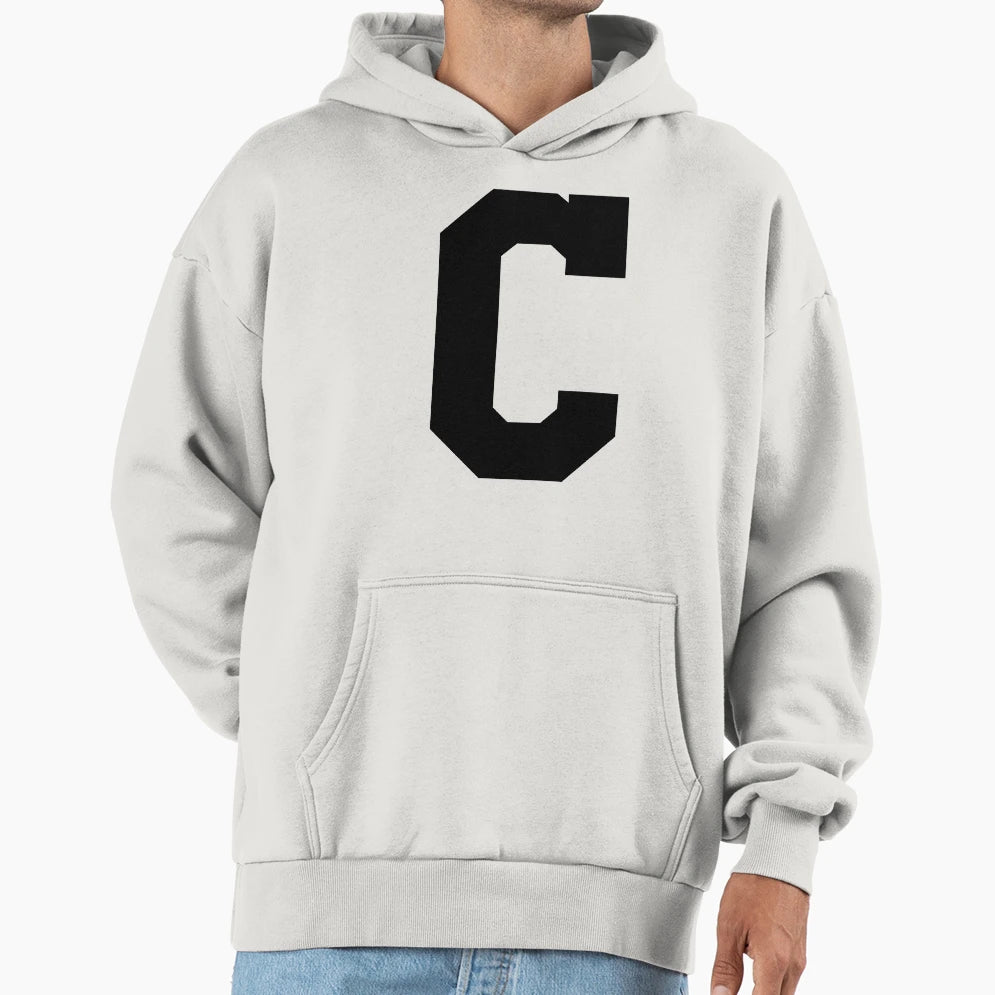 Alphabet Black C Sports Letter C Hoodie - Graphic Print Men Women - T-Shirt, Sweatshirt, Hoodie
