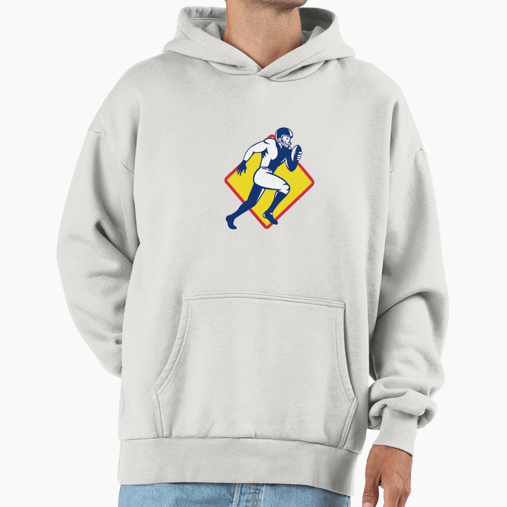 American Quarterback Football Player Hoodie - Graphic Print Men Women - T-Shirt, Sweatshirt, Hoodie