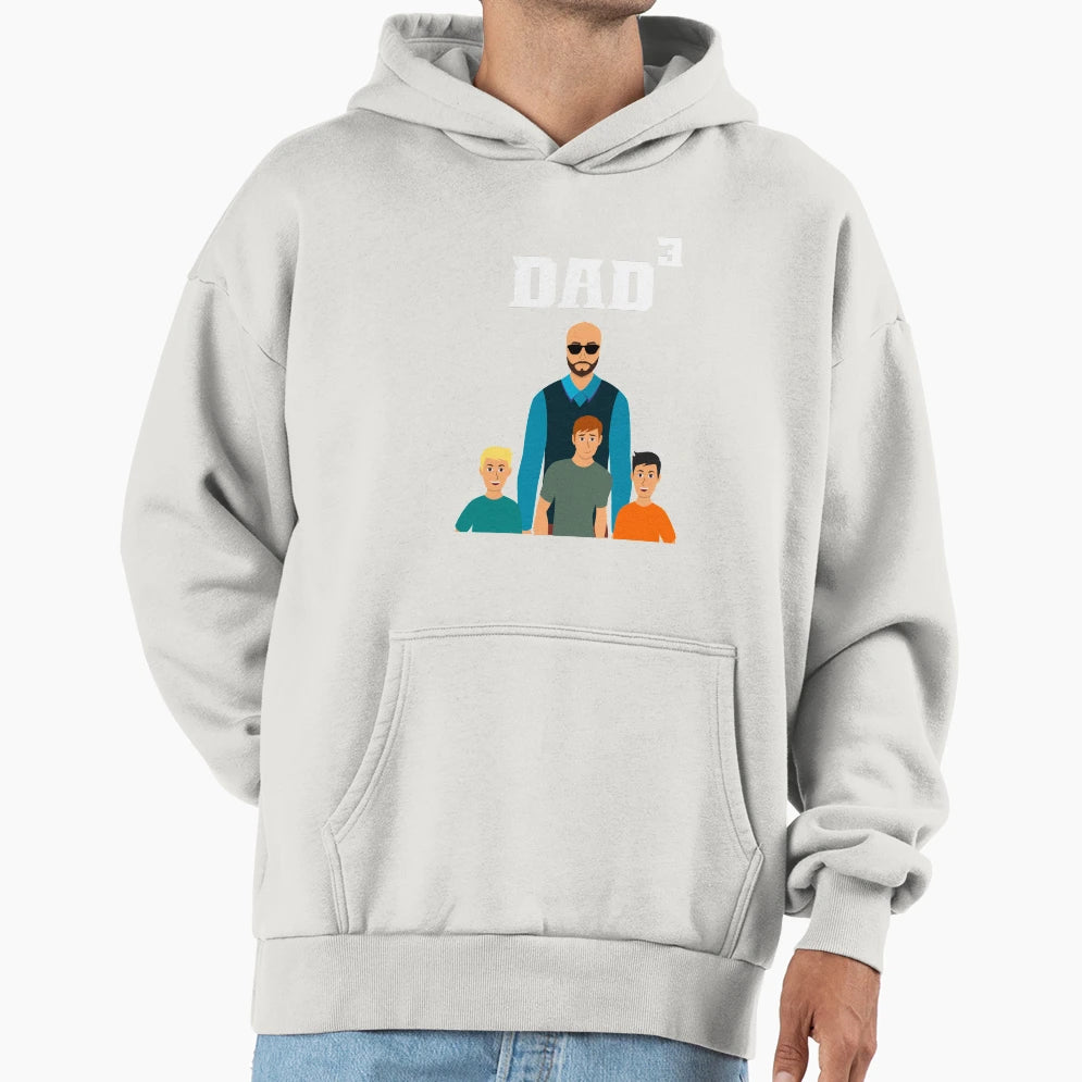 Father 3 Children 3 Sons Fathers Day Gift Hoodie - Custom Art Print Unisex - T-Shirt, Sweatshirt, Hoodie