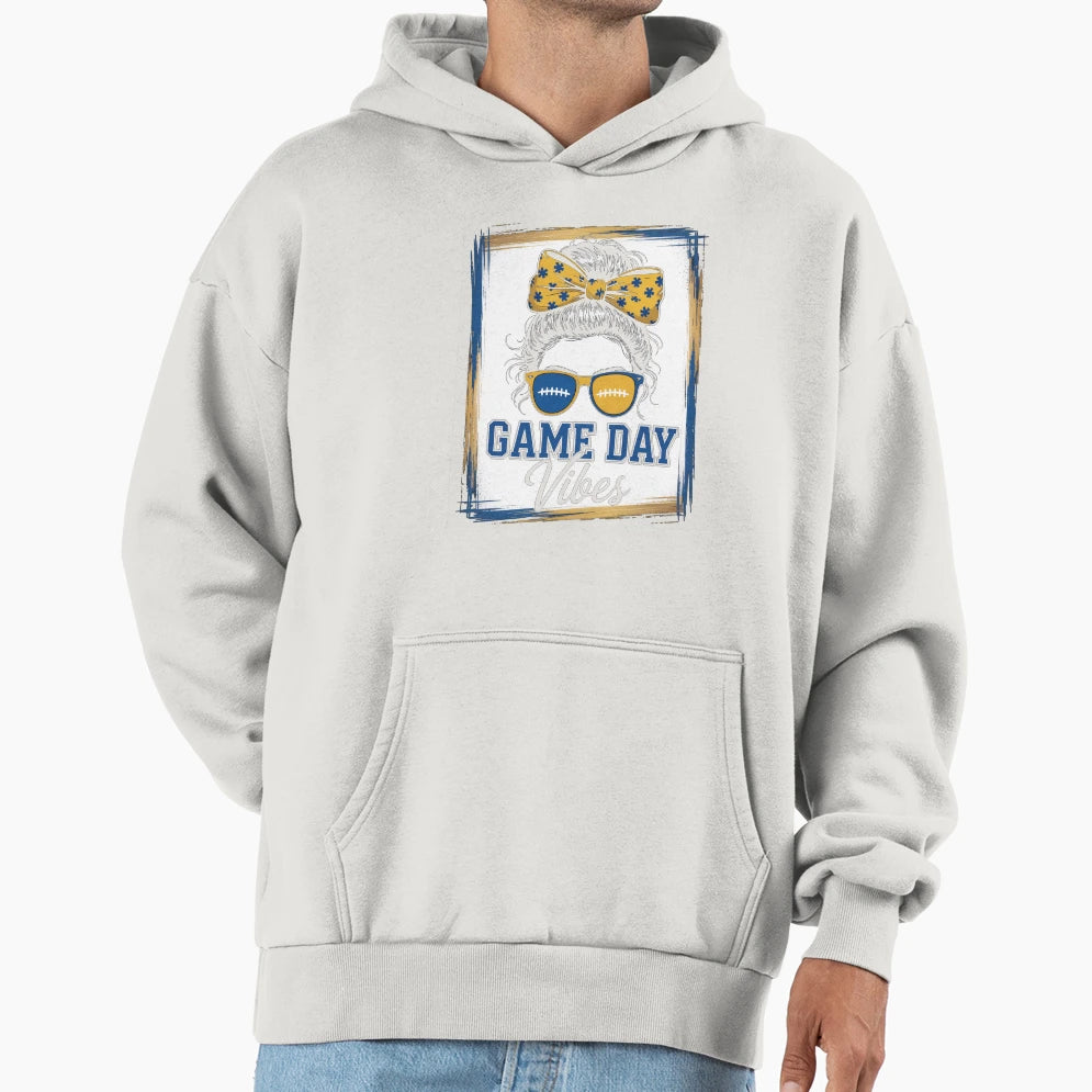 Game Day Vibes Football Leopard Hoodie - Streetwear Style for Adults - T-Shirt, Sweatshirt, Hoodie