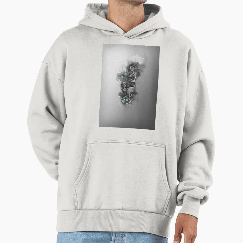 Football Cup Playing Hoodie - Minimalist Print for Adults - T-Shirt, Sweatshirt, Hoodie