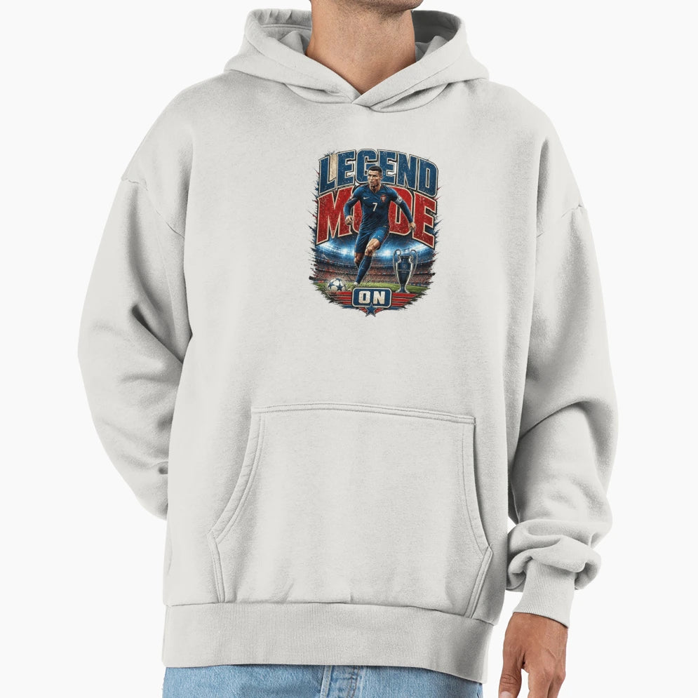 Legend Mode Soccer Champion Football Hoodie - Fun Novelty Design Unisex - T-Shirt, Sweatshirt, Hoodie