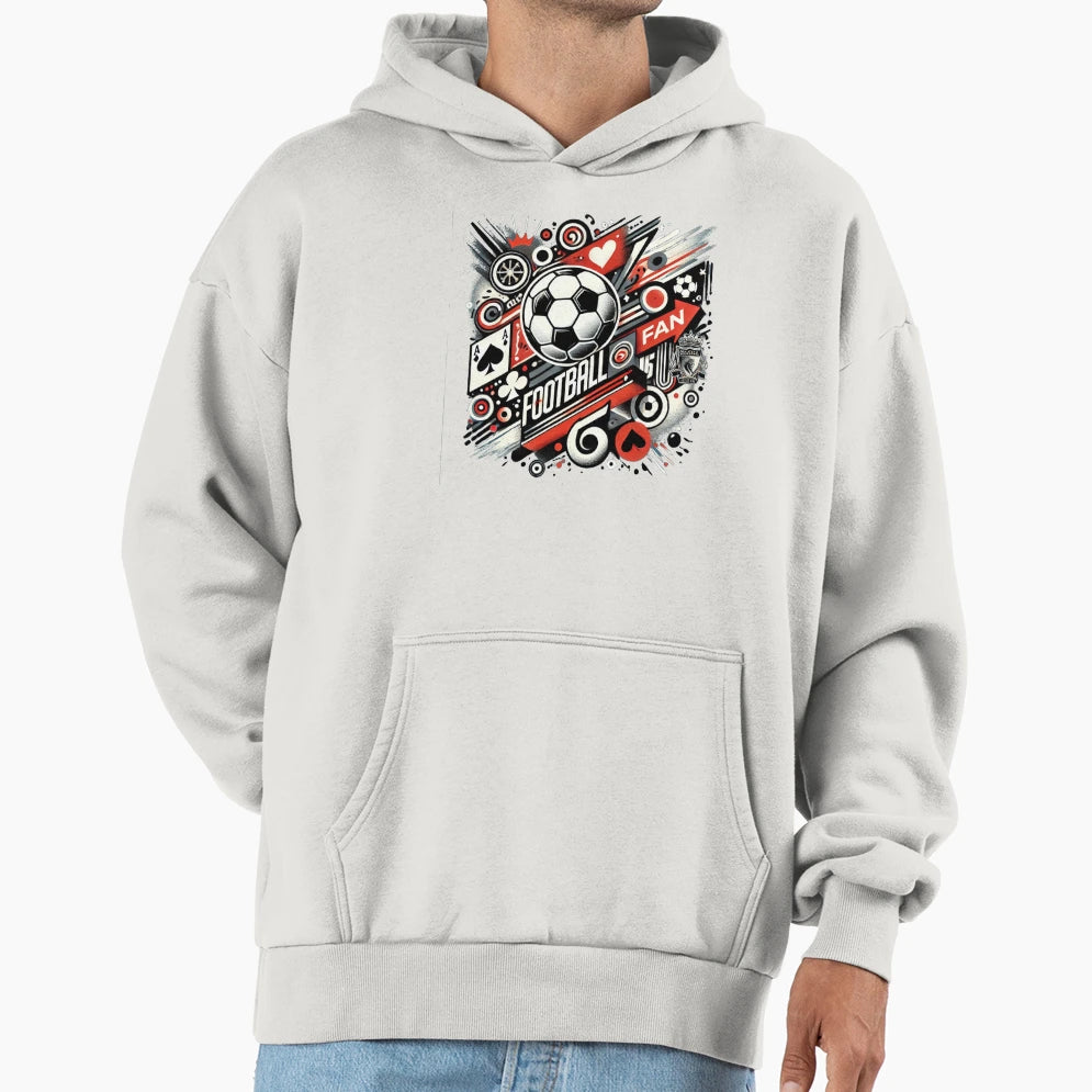 Dynamic Football Fan Culture Hoodie - Casual Everyday Wear for Adults - T-Shirt, Sweatshirt, Hoodie