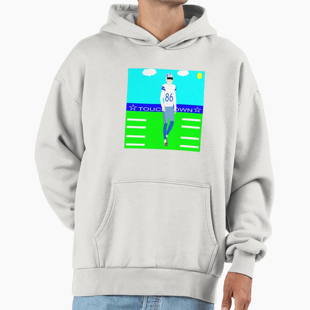 Football Player Hoodie - Fun Novelty Design Men Women - T-Shirt, Sweatshirt, Hoodie