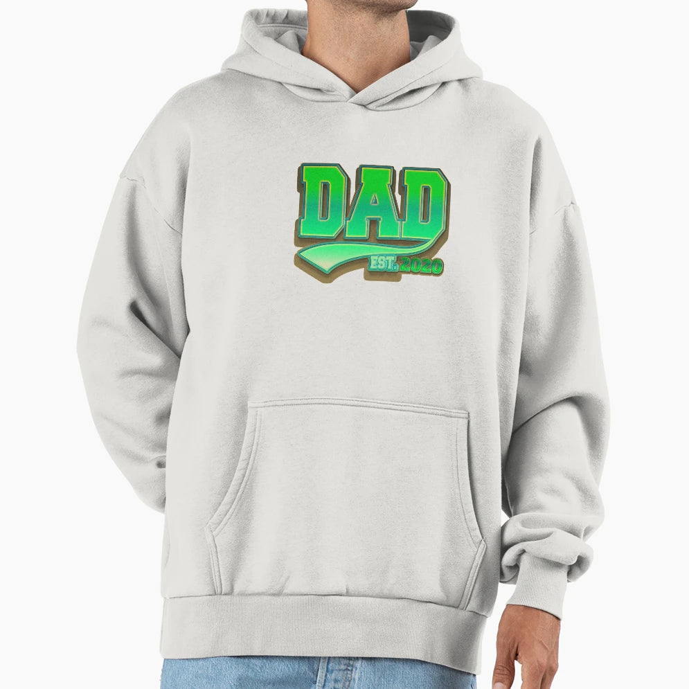 Dad Est 2020 Father To Be Gift Hoodie - Custom Art Print Unisex - T-Shirt, Sweatshirt, Hoodie
