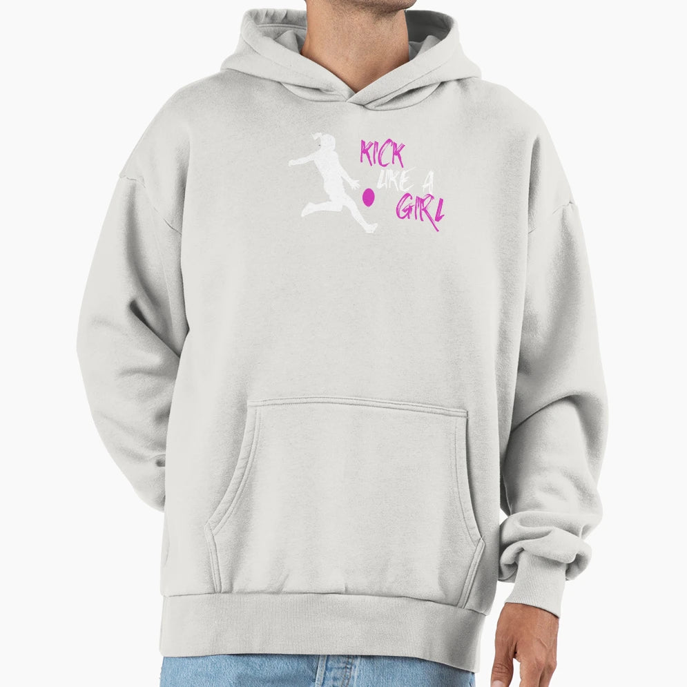 Kick Like White Hoodie - Casual Everyday Wear Unisex - T-Shirt, Sweatshirt, Hoodie
