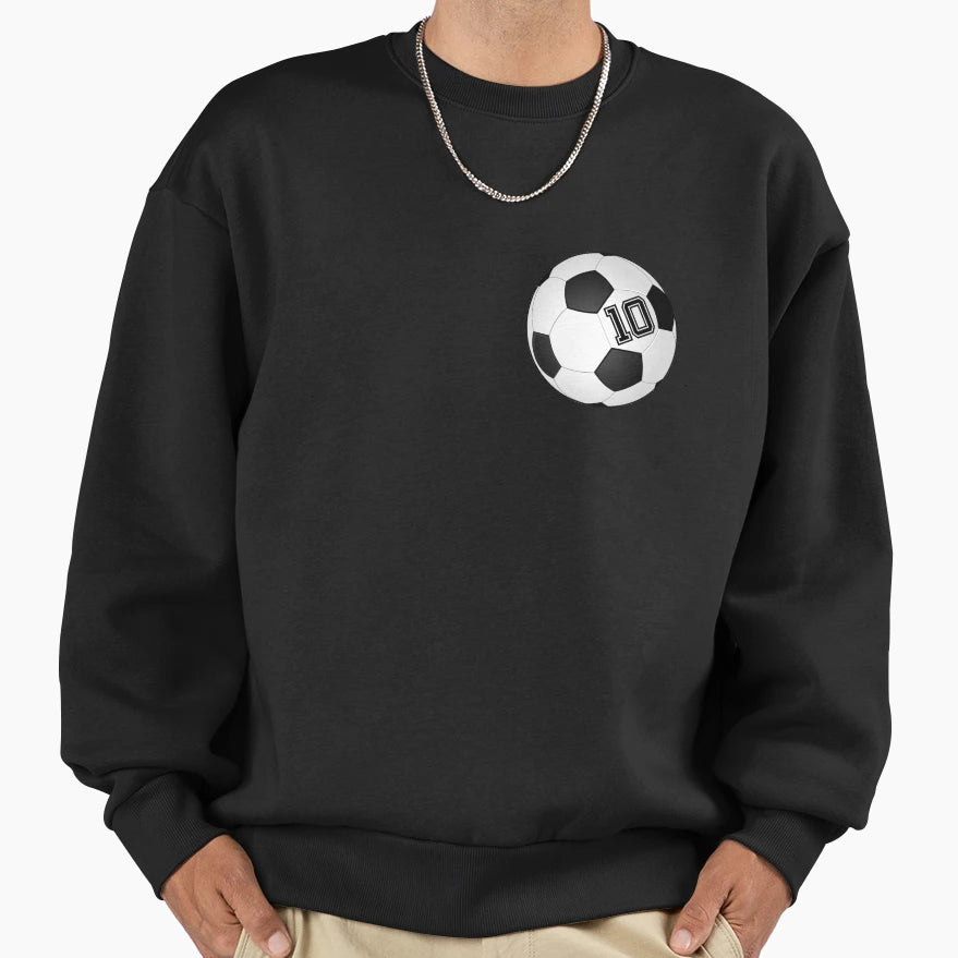Football Player Jersey No 10 Soccer Sweatshirt - Unique Graphic Unisex - T-Shirt, Sweatshirt, Hoodie
