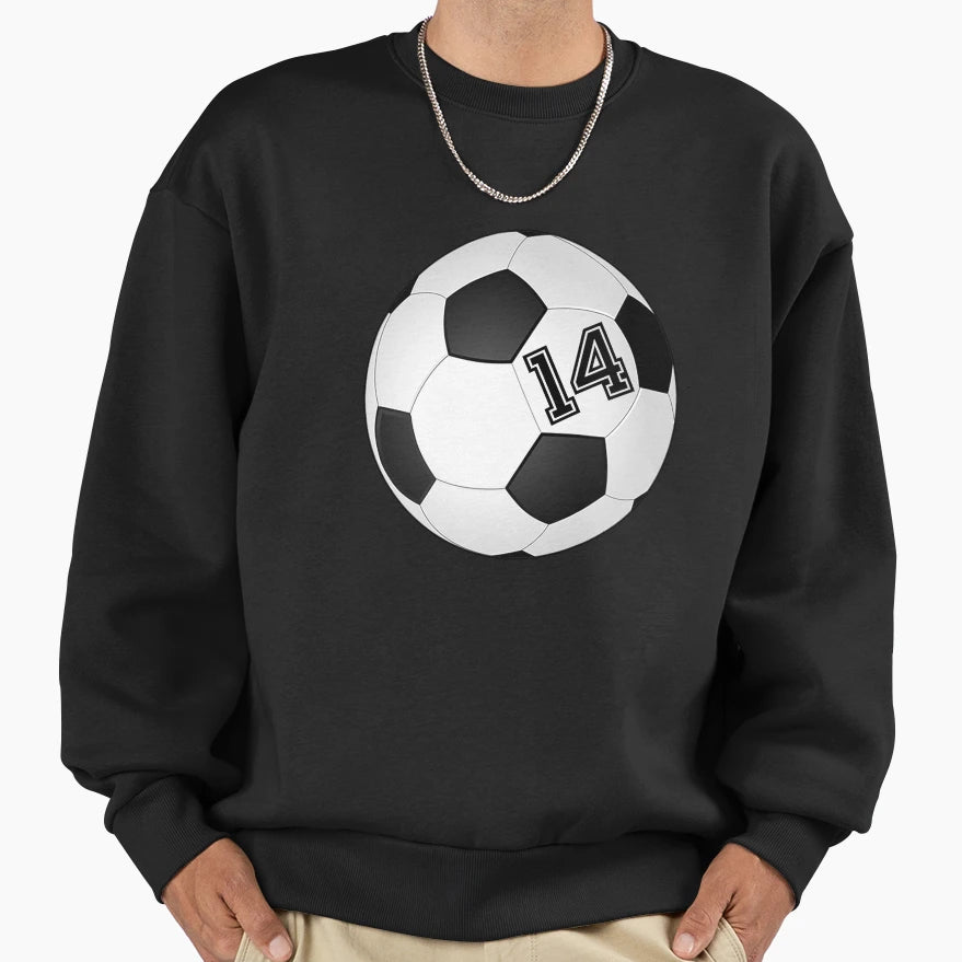 Football Soccer Player Jersey Sweatshirt - Casual Everyday Wear Men Women - T-Shirt, Sweatshirt, Hoodie