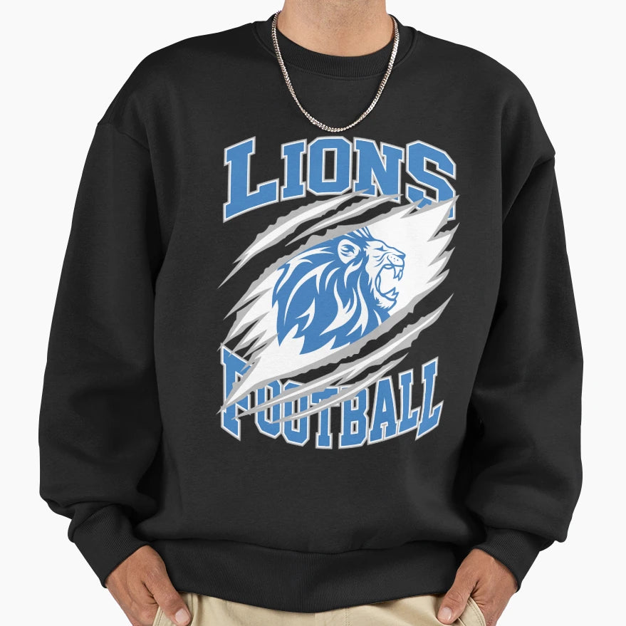 Art Detroit Lions Sweatshirt - Custom Art Print for Adults - T-Shirt, Sweatshirt, Hoodie