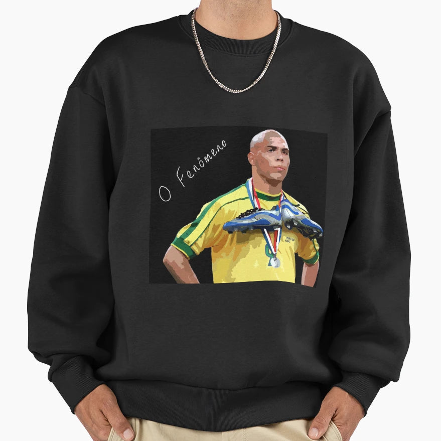 Ronaldo Il Fenomeno Sweatshirt - Minimalist Print for Adults - T-Shirt, Sweatshirt, Hoodie