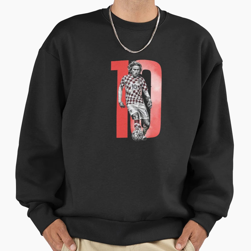 Luka Modric Art Sweatshirt - Unique Graphic for Adults - T-Shirt, Sweatshirt, Hoodie