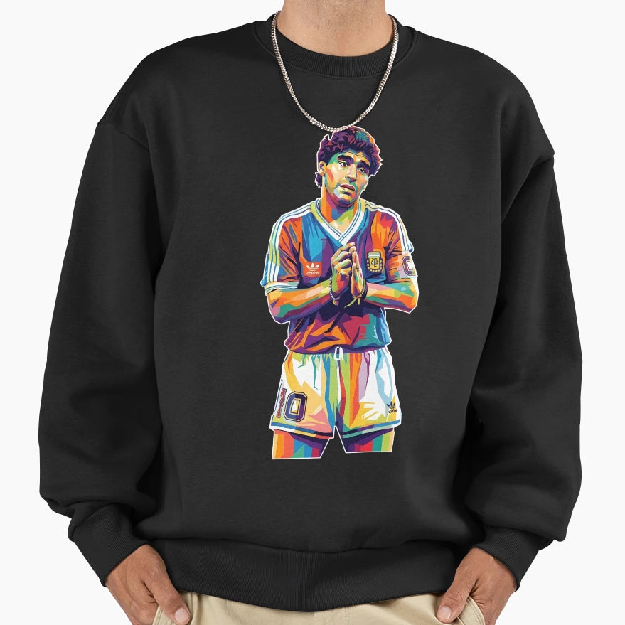 Maradona Wpap Sweatshirt - Trendy Graphic Unisex - T-Shirt, Sweatshirt, Hoodie