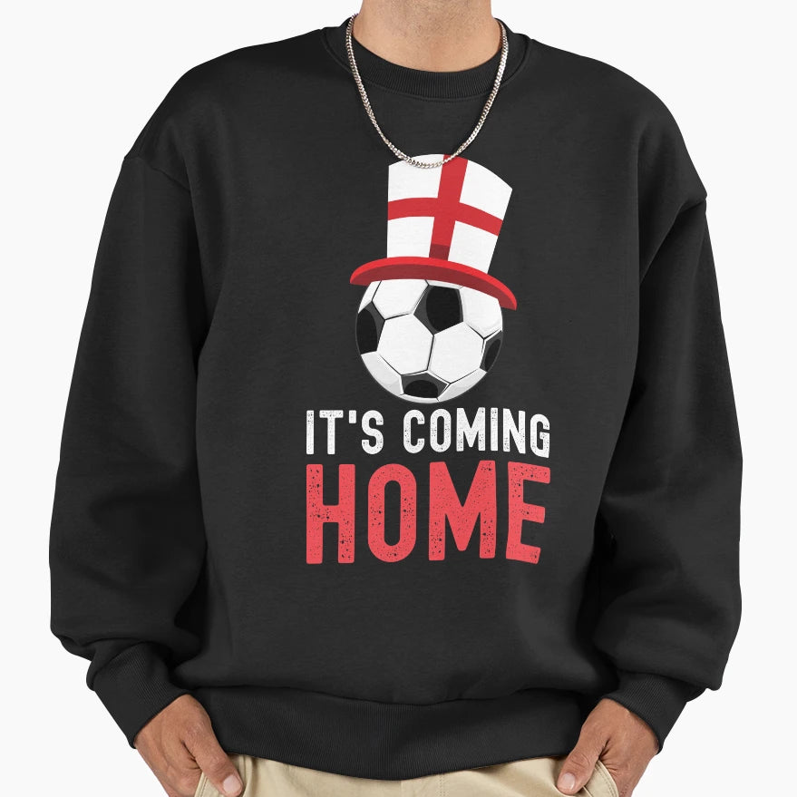 Its Coming Home England Sweatshirt - Fun Novelty Design for Adults - T-Shirt, Sweatshirt, Hoodie