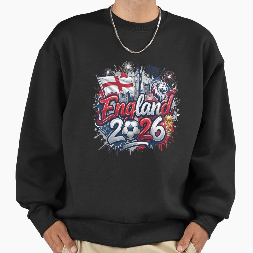 England World Cup 2026 Football Sweatshirt - Trendy Graphic for Adults - T-Shirt, Sweatshirt, Hoodie