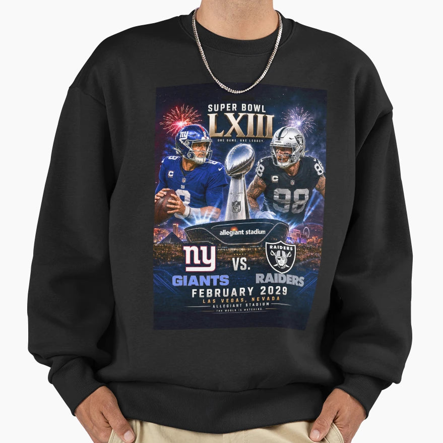 Superbowl Lxiii New York Sweatshirt - Casual Everyday Wear for Adults - T-Shirt, Sweatshirt, Hoodie