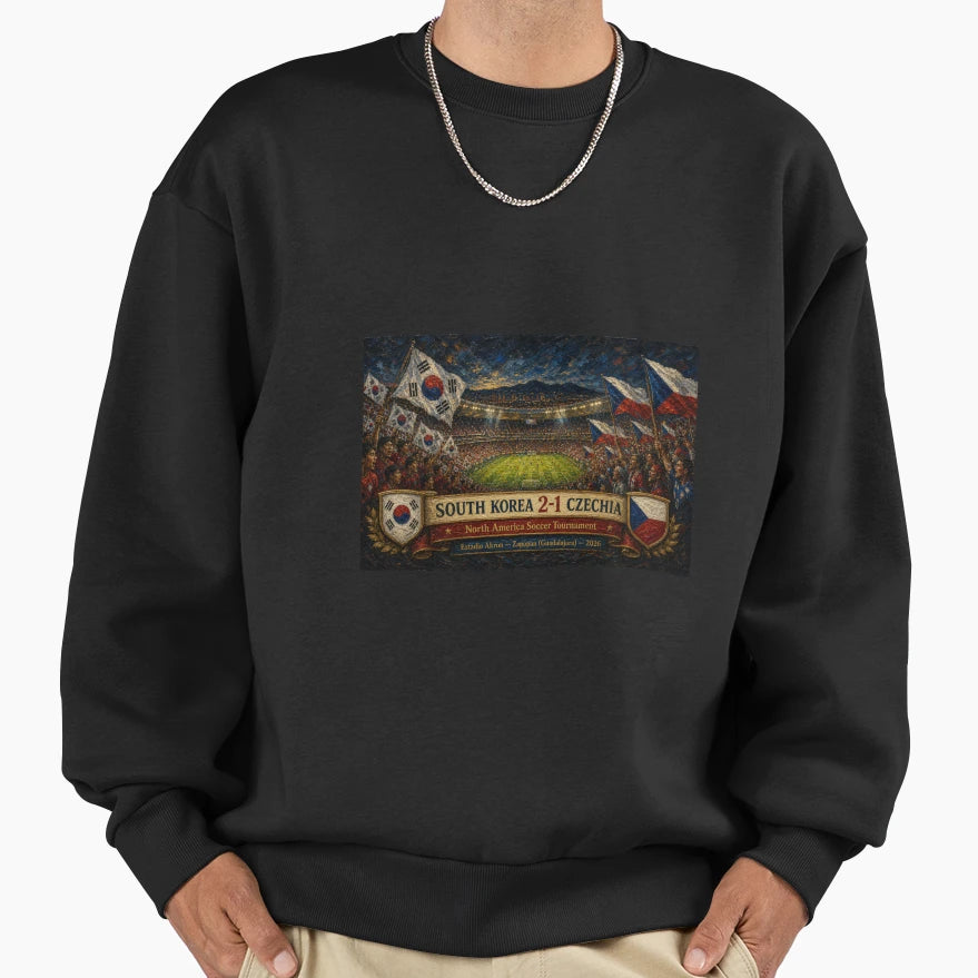Elegant South Korea Vs Czechia Sweatshirt - Fun Novelty Design Unisex - T-Shirt, Sweatshirt, Hoodie