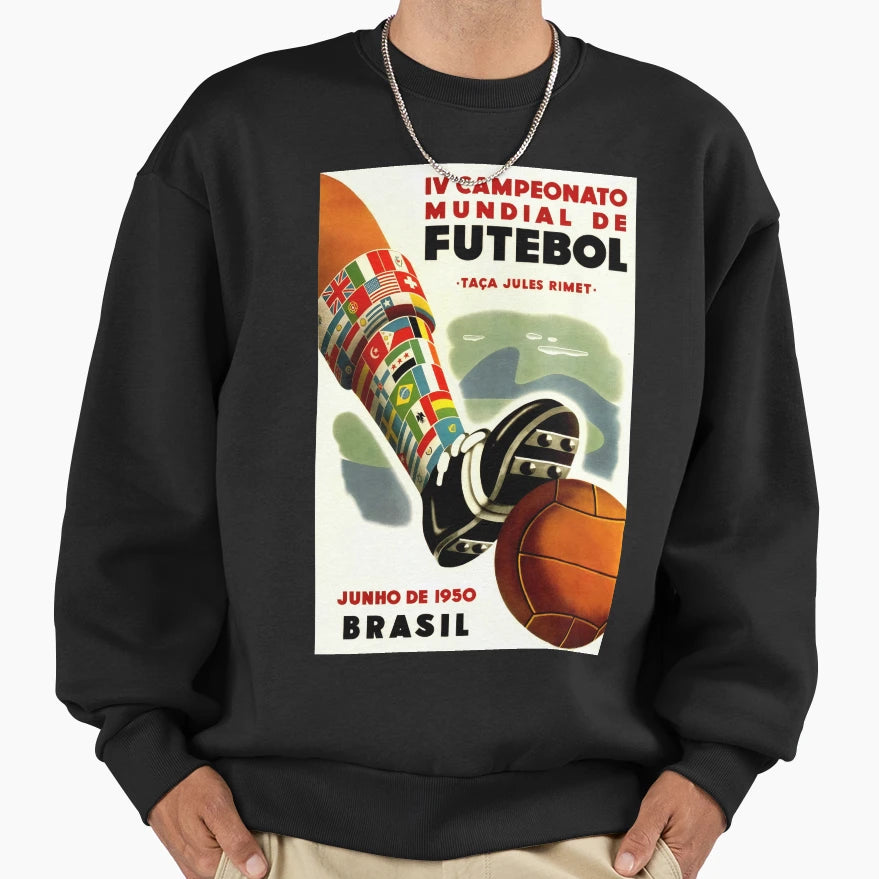 1950 Fifa World Cup Brazil Soccer Sweatshirt - Fun Novelty Design Unisex - T-Shirt, Sweatshirt, Hoodie