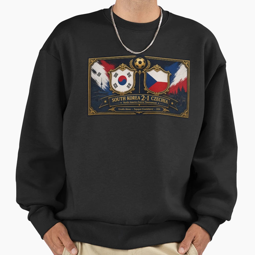 Elegant Oil Artwork South Korea Vs Sweatshirt - Minimalist Print Men Women - T-Shirt, Sweatshirt, Hoodie