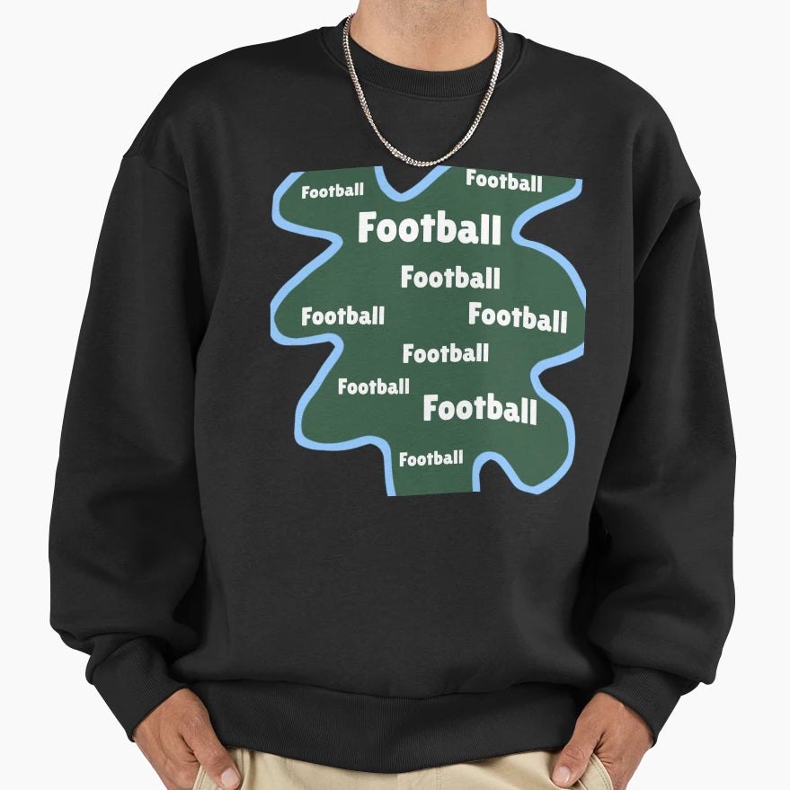 Football Sweatshirt - Minimalist Print for Adults - T-Shirt, Sweatshirt, Hoodie