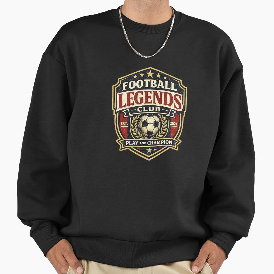Football Legends Club Sweatshirt - Unique Graphic for Adults - T-Shirt, Sweatshirt, Hoodie