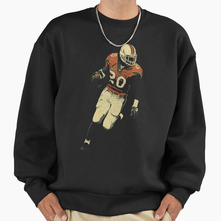 Ed Reed Miami Hurricanes Football Sweatshirt - Casual Everyday Wear Unisex - T-Shirt, Sweatshirt, Hoodie