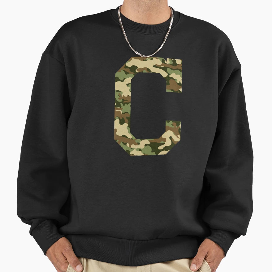 Woodland Camo C Sweatshirt - Graphic Print Men Women - T-Shirt, Sweatshirt, Hoodie