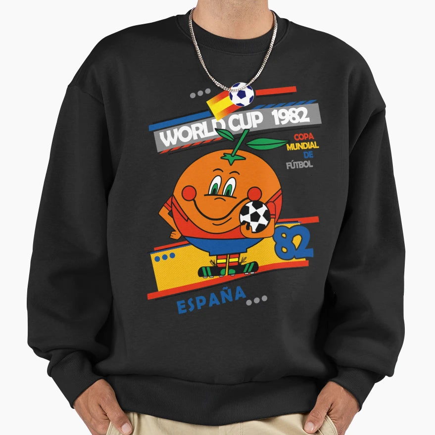 Naranjito Spain 82 Sweatshirt - Casual Everyday Wear Men Women - T-Shirt, Sweatshirt, Hoodie