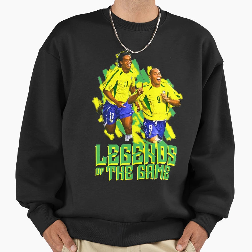 Ronaldinho And Ronaldo Brazil Sweatshirt - Casual Everyday Wear for Adults - T-Shirt, Sweatshirt, Hoodie