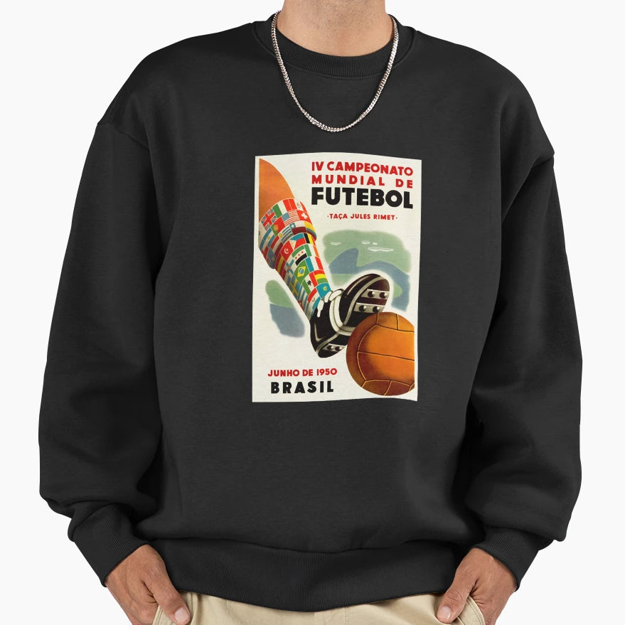 World Cup 1950 Brazil Sweatshirt - Aesthetic Graphic Men Women - T-Shirt, Sweatshirt, Hoodie
