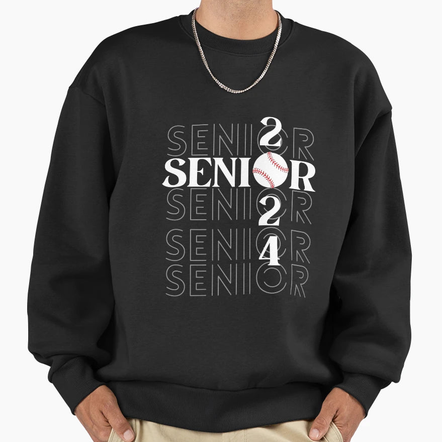 Baseball Player Graduation 2024 Sweatshirt - Fun Novelty Design Men Women - T-Shirt, Sweatshirt, Hoodie