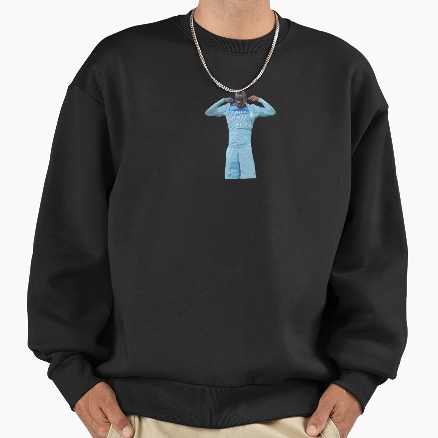Mario Balotelli Sweatshirt - Minimalist Print for Adults - T-Shirt, Sweatshirt, Hoodie
