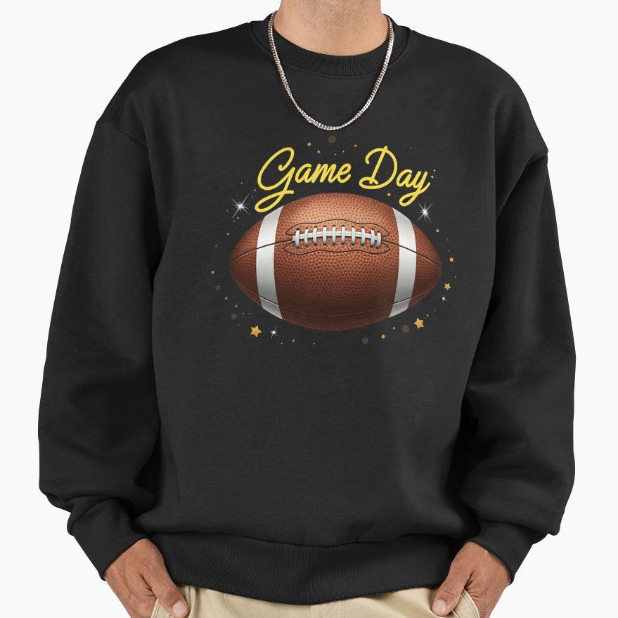 Game Day Football Bling Bling Sweatshirt - Trendy Graphic Men Women - T-Shirt, Sweatshirt, Hoodie