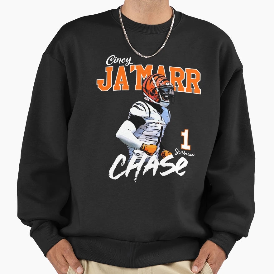 Jamarr Chase Sweatshirt - Minimalist Print Unisex - T-Shirt, Sweatshirt, Hoodie