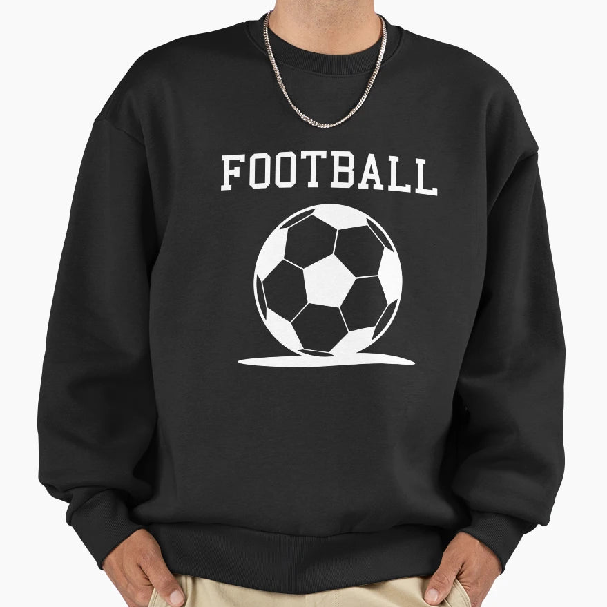 Real Football Wht Sweatshirt - Casual Everyday Wear Unisex - T-Shirt, Sweatshirt, Hoodie
