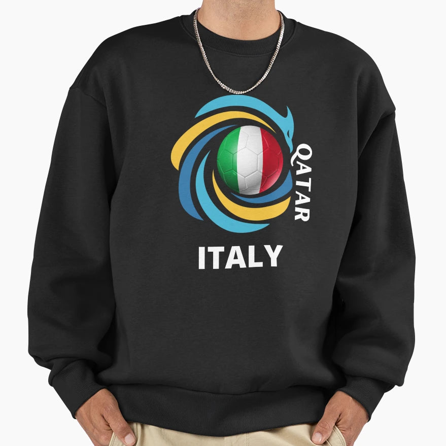 Qatar Football Soccer Team Italy Sweatshirt - Streetwear Style Men Women - T-Shirt, Sweatshirt, Hoodie