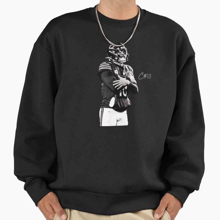 Caleb Ice Football Sweatshirt - Trendy Graphic Men Women - T-Shirt, Sweatshirt, Hoodie